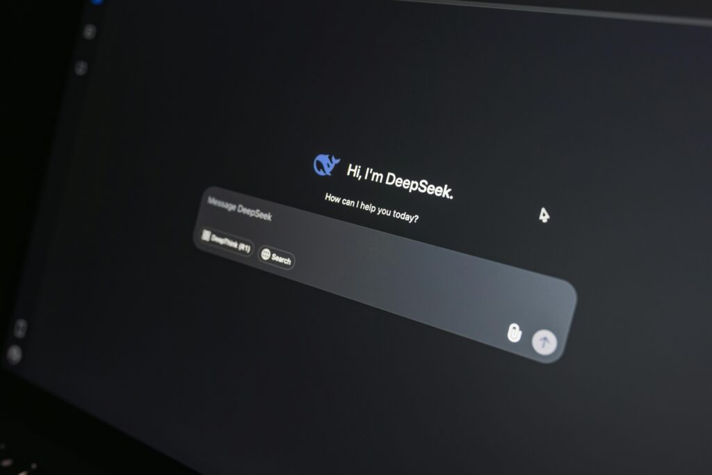 A computer screen with an AI prompt.