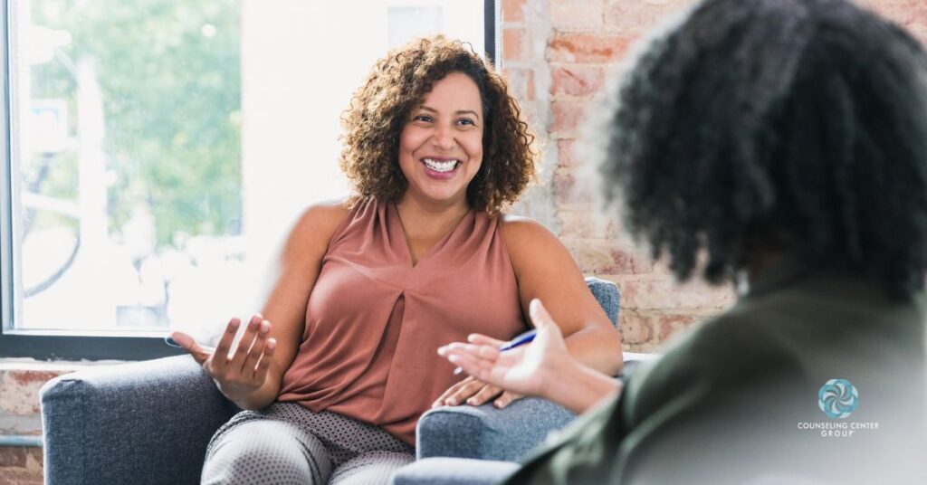 IFS therapy session at Counseling Center Group: therapist and client in session