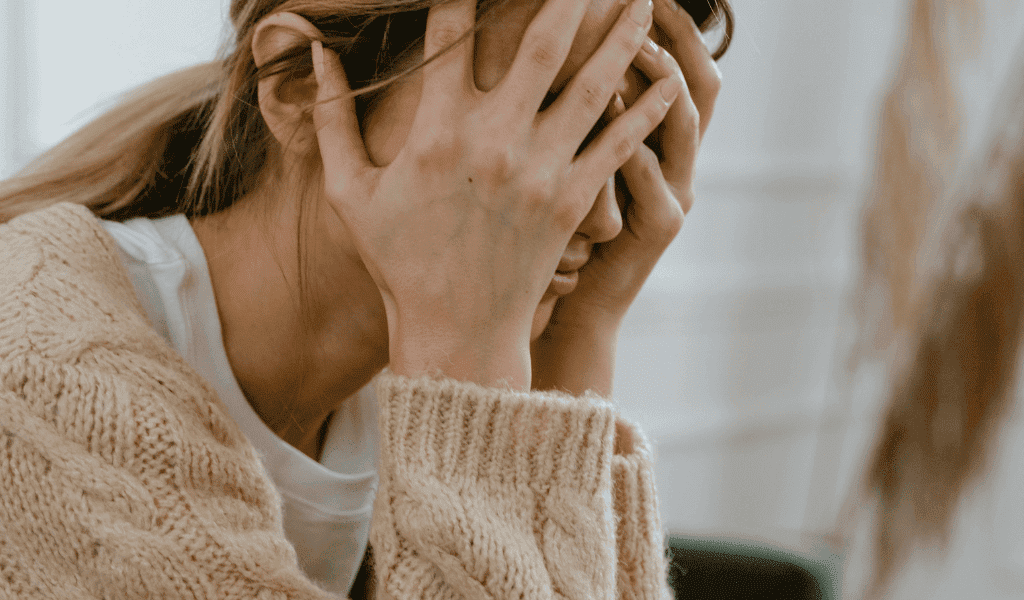 Woman feeling stressed
