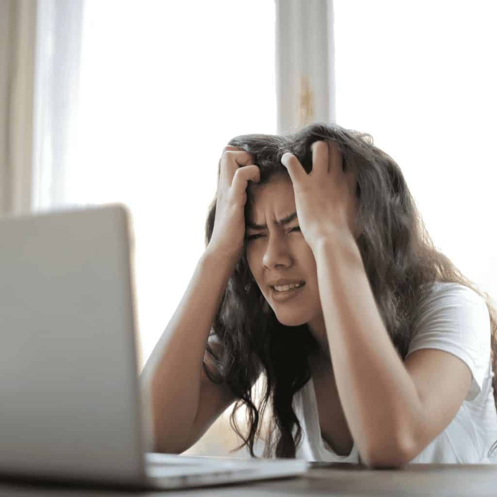 Woman experiencing stress