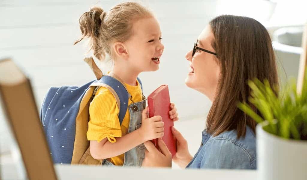 Parent and child happy interactions